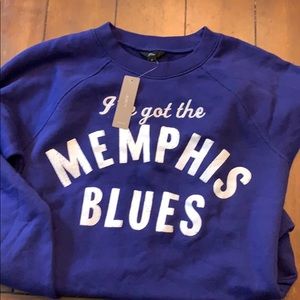 J crew “Memphis Blues” sweatshirt